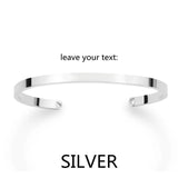 Personalized Engraved Name Copper Cuff Bracelet Bangle