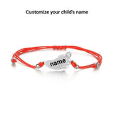 Diamond Inlaid Red Hand Rope Bracelet for Kids