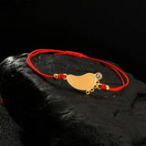 Diamond Inlaid Red Hand Rope Bracelet for Kids