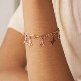Mini-World Initial Letter Bracelet Name Bracelets for Mom Girlfriend