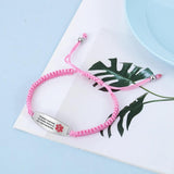 Personalized Medical Bracelet Stainless Steel Engrave Name Pink Bangles