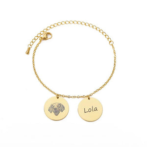 Personalized Pet Photo Name Bracelet for Women