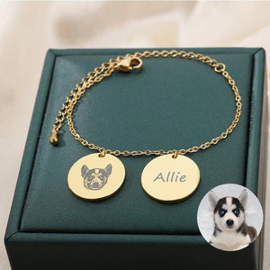 Personalized Pet Photo Name Bracelet for Women