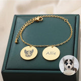 Personalized Pet Photo Name Bracelet for Women
