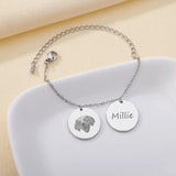 Personalized Pet Photo Name Bracelet for Women