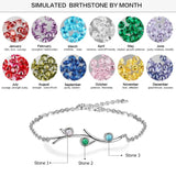 3 Birthstones Bracelets for Women Personalized Gift Wedding Jewelry
