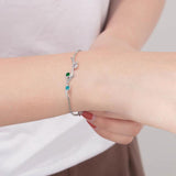 3 Birthstones Bracelets for Women Personalized Gift Wedding Jewelry