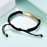 Personalized Stainless Steel Name Date Engraved Couple Bracelets