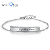 Personalized Nameplate Bar Bracelet for Women