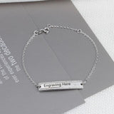 Personalized Nameplate Bar Bracelet for Women