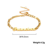 Sipuris Name Bracelets Stainless Steel Personalized Jewelry