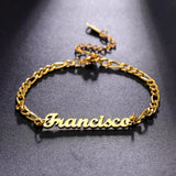 Sipuris Name Bracelets Stainless Steel Personalized Jewelry