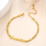 Sipuris Name Bracelets Stainless Steel Personalized Jewelry