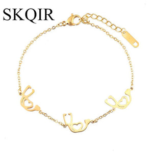 Personalized Stethoscope Stainless Steel Bracelet