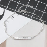 Custom Name Bar Bracelet with Infinity Gift