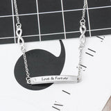 Custom Name Bar Bracelet with Infinity Gift