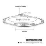 Custom Name Bar Bracelet with Infinity Gift