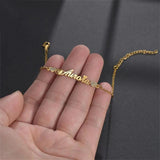 Personalized Name Bracelet with Crystal Heart for Girls