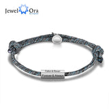 Engraved Name Magnetic Couples Bracelets Stainless Steel