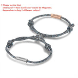 Engraved Name Magnetic Couples Bracelets Stainless Steel
