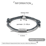 Engraved Name Magnetic Couples Bracelets Stainless Steel