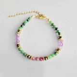 Boho Natural Stone Mix Bracelet with Star Pendant