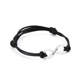 Lemegeton Personalized Bracelet Infinity Charm Leather Bracelets
