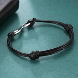 Lemegeton Personalized Bracelet Infinity Charm Leather Bracelets