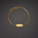 Stainless Steel Name Charms Bracelet Cuban Chain Birthday
