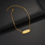 Stainless Steel Name Charms Bracelet Cuban Chain Birthday