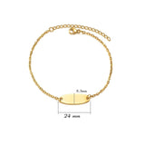 Stainless Steel Name Charms Bracelet Cuban Chain Birthday