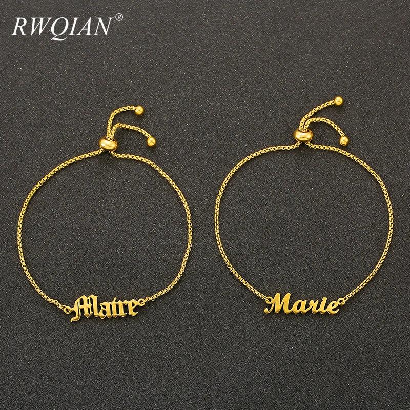 Personalized Baby Nameplate Bracelet Stainless Steel Chain for Women