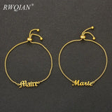 Personalized Baby Nameplate Bracelet Stainless Steel Chain for Women