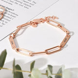 Geometric Square Engraved Names Steel Bracelet