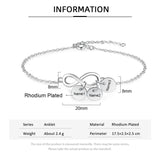 Personalized Name Tag Bracelet Engraved Infinity Gift for Mother