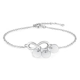 Personalized Name Tag Bracelet Engraved Infinity Gift for Mother