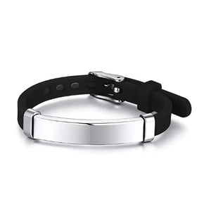 Kids Baby ID Bracelets Soft Silicone Rudder Stainless Steel