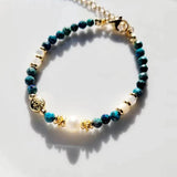 Eye Beads Bracelet with Freshwater Pearl Natural Stone