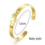 Custom Name Bracelet 18K Stainless Steel Personalized Baby Nameplate Jewelry