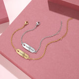 JewelOra Engravable Bar Bracelets Stainless Steel Personalized Bracelets