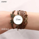 Baby Family Photo Braided Bracelet DIY Leather Personalized Jewelry