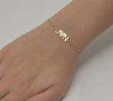Personalized Initials Bracelet Heart-Shaped Stainless Steel Couple Bracelet