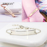 Custom Baby Name Bracelet Stainless Steel Girl Boy Birthday