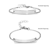 Custom Baby Name Bracelet Stainless Steel Girl Boy Birthday