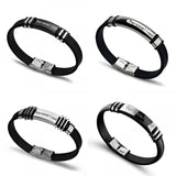 Personalized Nameplate Name Bracelet Stainless Steel Silicone Lettering