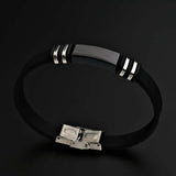 Personalized Nameplate Name Bracelet Stainless Steel Silicone Lettering