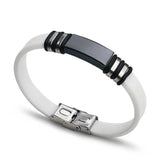 Personalized Nameplate Name Bracelet Stainless Steel Silicone Lettering