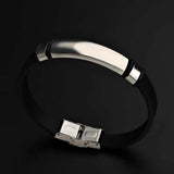 Personalized Nameplate Name Bracelet Stainless Steel Silicone Lettering