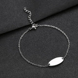 'Camille' Name Bracelet Stainless Steel Girl Personalized Adjustable ID Bracelet
