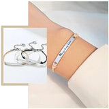 Sisters & Bracelets for Women Stainless Steel BFF Jewelry